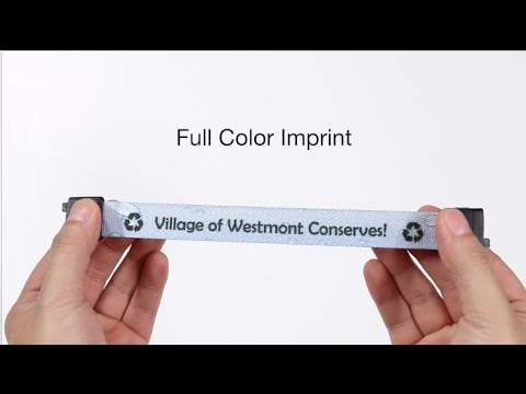 3/4 Dye Sublimated Recycled Wristband