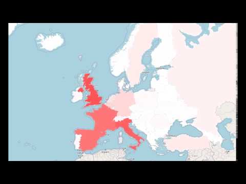 Timelapse map COVID19 deaths in Europe (31.5.2020)