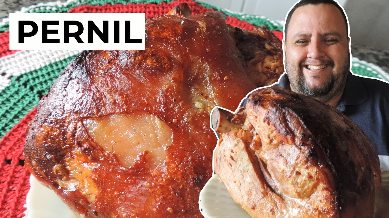 COMO FAZER  PERNIL COM PELE ASSADO NO FORNO