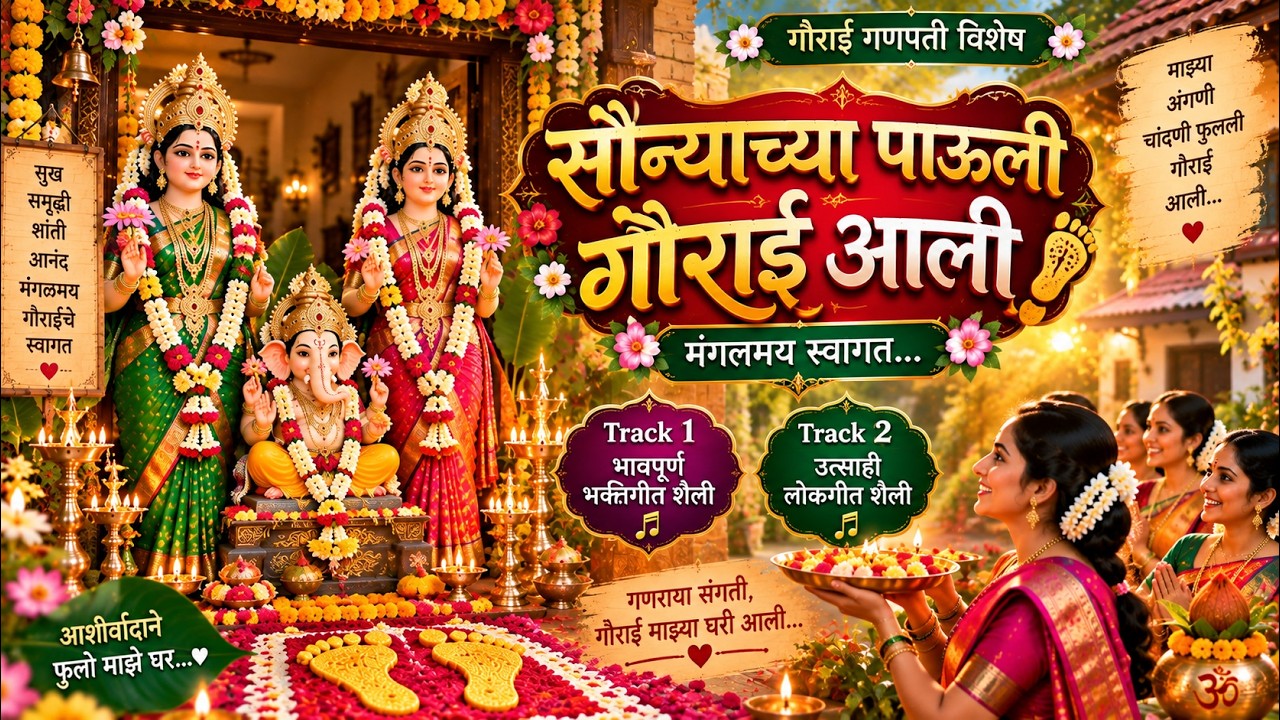 सोन्याच्या पाऊली गौराई आली ? | Gauri Aali Song | Gauri Ganpati Special 2026 | Marathi Gauri Aagman |