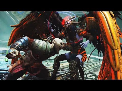 God of War (PS4) - Valkyrie Kara Boss Fight - Hardest Difficulty