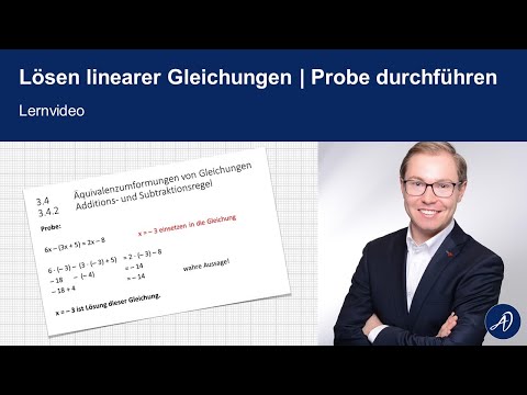 Lösen linearer Gleichungen | Probe durchführen