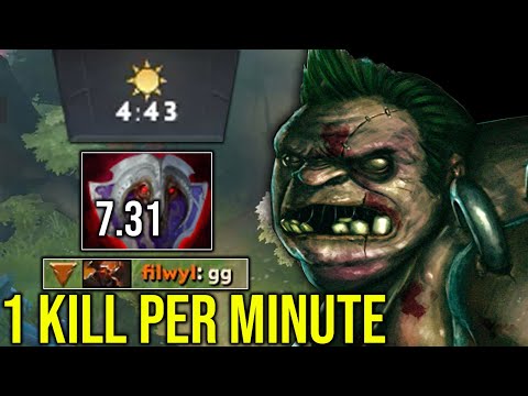 PUDGE 1Kill Per Minute in 7.31!! OMG 4Mins Vanguard No Mercy!!