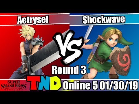 TheNintenDudes Online 5 - Aetrysel (Cloud) vs. Shockwave (Young Link) - Round 3 Smash Ultimate