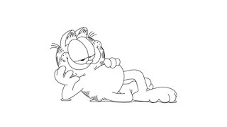 How to draw Garfield - Easy step-by-step drawing lessons for kids