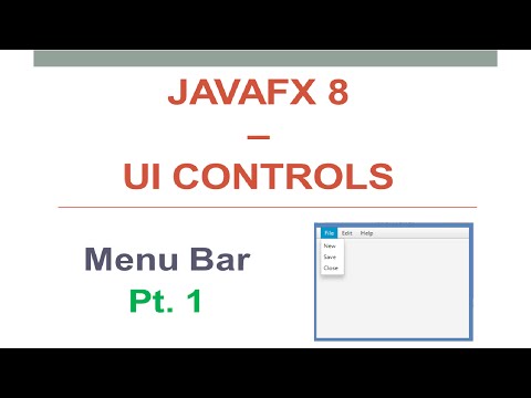 JavaFX 8 Tutorial - Menu Bar - Part 1 - #15