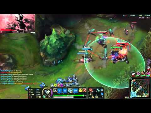 Rengar bot lane double kill gank