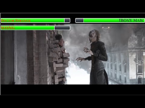 Doctor Strange and Wong vs Ebony Maw With Healthbars