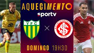 YPIRANGA X INTERNACIONAL | AQUECIMENTO AO VIVO | SEMIFINAL GAÚCHO 2026 | #live | sportv