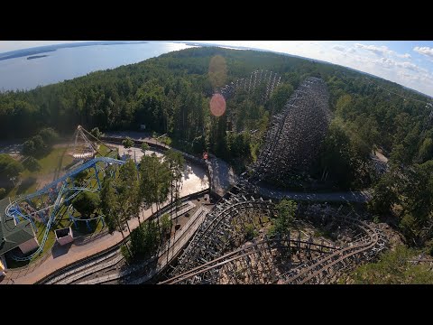 Wildfire WORLD’S TALLEST Wooden Roller Coaster 4K POV! | Kolmården Sweden [No Copyright]