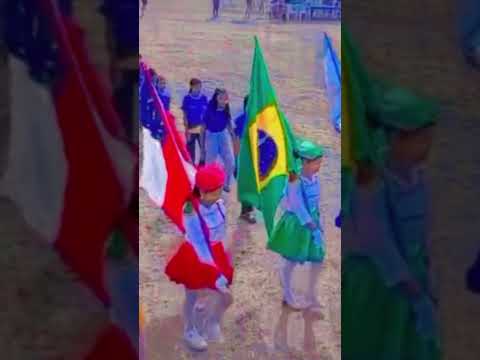 Desfile Cívico da Aldeia Kainã, comunidade Bom Intento, Manaquiri, Amazonas. 🇧🇷💚😍🤍🇧🇷