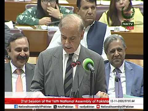 PM, Mr. M. Shehbaz Sharif addressing the House after the passage of 27th Constitution Amendment Bill