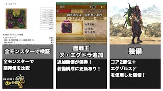 【MHWilds】歴戦王ヌ・エグドラ追加後(ver1.03)の双剣装備検証と構成【ゆっくり解説】