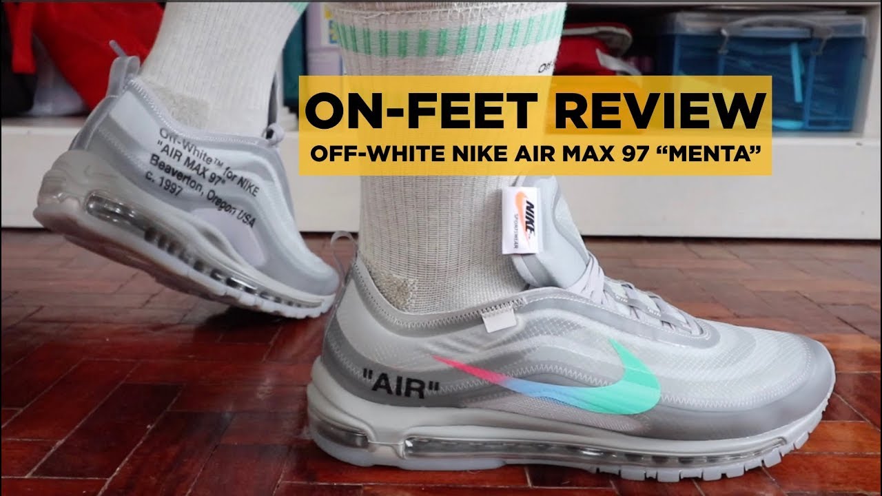 OFF-WHITE NIKE AIR MAX 97 MENTA UNBOXING, ON-FEET REVIEW