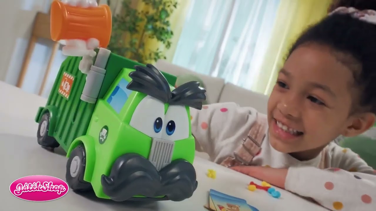 Szemétfaló kukásautó társasjáték videó