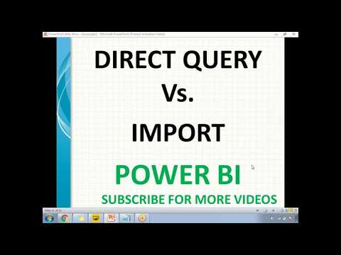 Power BI Interview Question | Difference between Direct Query and Import in Power BI