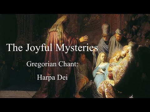 Freudenreiche Mysterien mit dem Gregorianischen Choral von Harpa Dei (lizenzfrei)