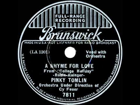 1936 Pinky Tomlin - A Rhyme For Love