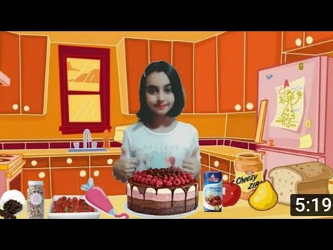 Alveena decorates new year cake(special edition)