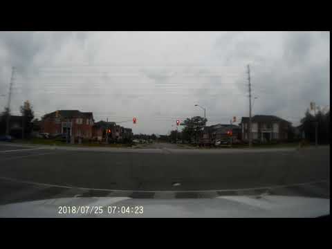 White BMW Red Light Runner Chingaucousy Road at Olde Town Road