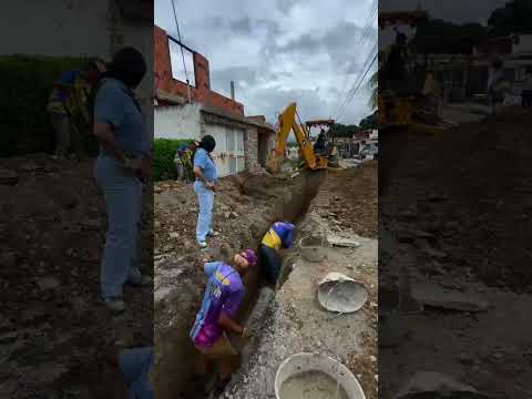 AVANZA LOS TRABAJOS DE MEJORA EN LA RED DE AGUAS RESIDUALES EN LA URBANIZACIÓN FRANCISCO DE MIRANDA