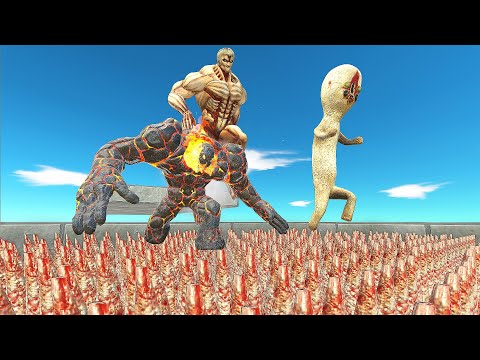 MONSTERS JUMP OVER SPIKED STAIRS -Animal Revolt Battle Simulator