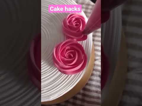 beautiful rose design hack with star nozzle/cake decoration ideas for beginners #cakeideas #cake