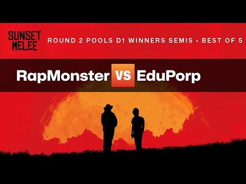 Sunset Melee Round 2 Pools D1 Winners Semis — RapMonster vs EduPorp — Super Smash Bros. Melee