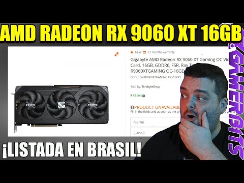 Radeon RX 9060 XT listada por un minorista en Brasil: modelo de 16GB con triple ventilador de Gigab