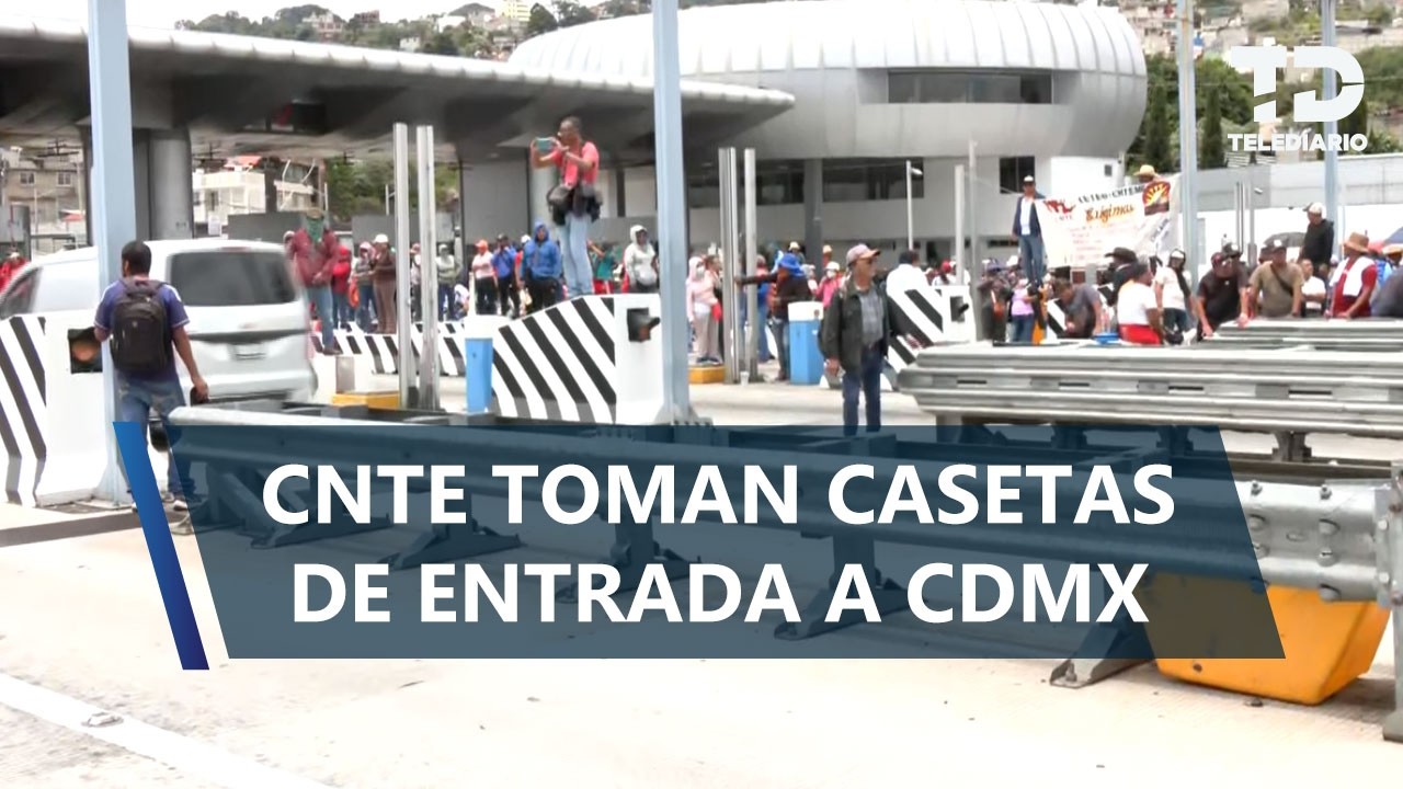 CNTE da paso libre a automovilistas en casetas de entrada a CdMx