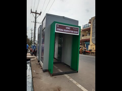 Prakash Arts donates disinfectant kiosk to Vijayawada Municipal Corporation