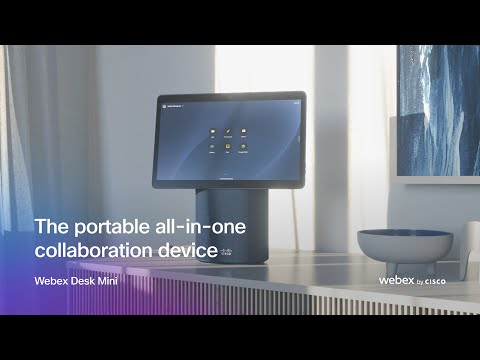 The portable all-in-one collaboration device  |  Webex Desk Mini