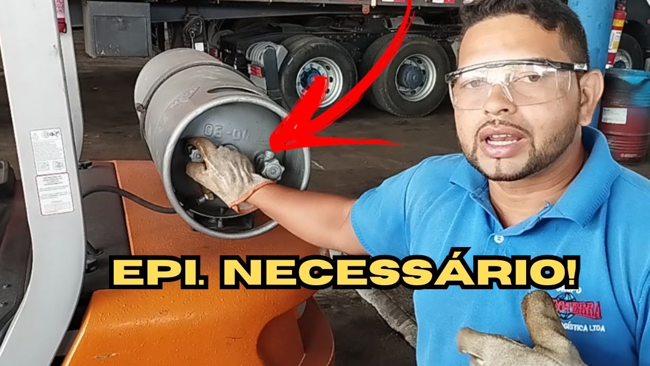 empilhadeira a gás, trocando o gás preste muita atenção!
