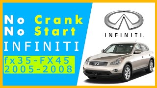 Infiniti FX35/ FX45 2005 - 2008 No Crank No Start Can't Program The Key Electrical Short Found.#2