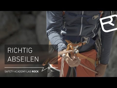 Safe abseiling with a tube during alpine climbing - Tutorial (28/43) | LAB ROCK