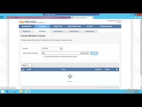 Learning VMware App Volumes Creating a Writable Volume | packtpub com