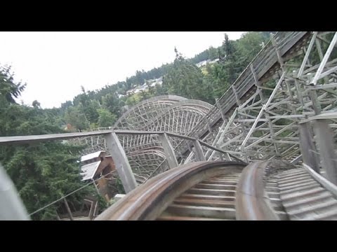 Front row point of view footage of Timberhawk: Ride of Prey