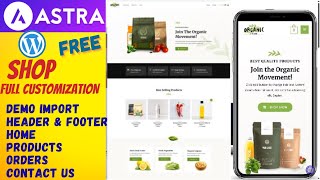 How to Customize Astra Free Theme Woocommerce Shop Store 2025