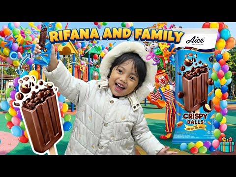 Hunting for Ice Cream‼️Rifana Buys Chocolate Crispy Balls Ice Cream at Indomaret