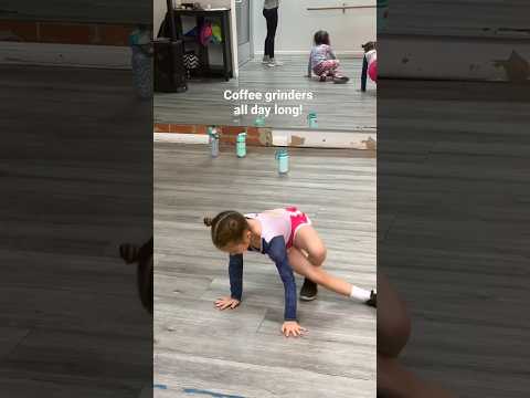 Little Girl does Break Dancing Coffee Grinders FOREVER! #shorts
