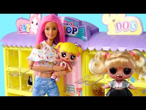 Barbie Family LOL Baby Goldie Pet Shop Adventures!  LOL Custom Dolls