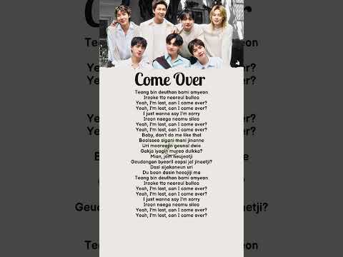 Come Over - BTS Song Lyrics #comeover #bts #lyrics #kpop #song #shorts