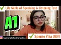 Life Skills A1 IELTS UKVI Spouse Visa Test Full Mock Test A1 Speaking And Listening Test 2024