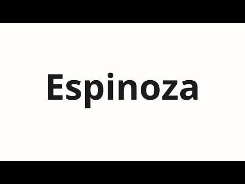 How to pronounce Espinoza