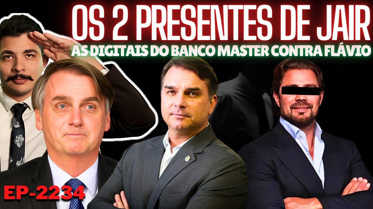 Os 2 PRESENTES de Bolsonaro e as Digitais do BANCO MASTER Contra Flávio + Tarcísio Segue em Silêncio