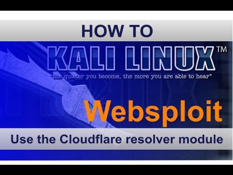 Video Thumbnail: Websploit Cloudflare Resolver Tutorial in Kali Linux