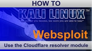 Download the video "Websploit Cloudflare Resolver Tutorial in Kali Linux"