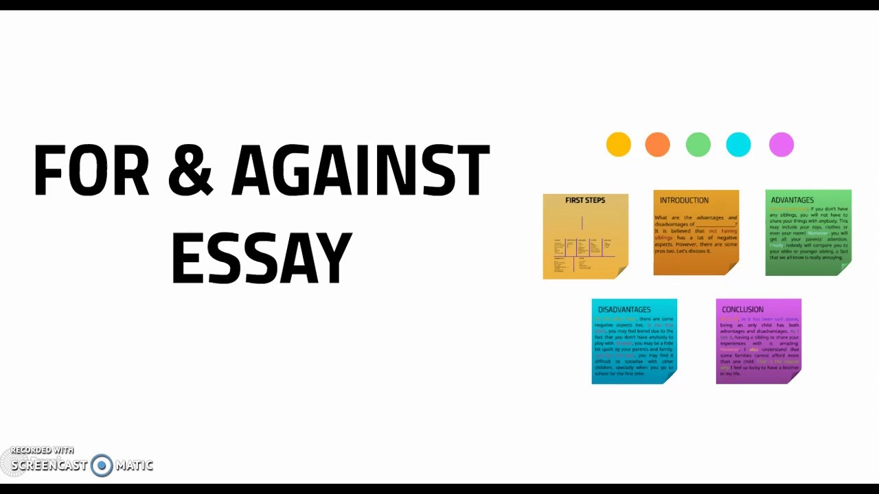 For and against essay