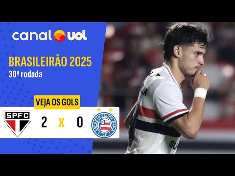 SÃO PAULO 2 x 0 BAHIA: VEJA OS GOLS E MELHORES MOMENTOS DO JOGO