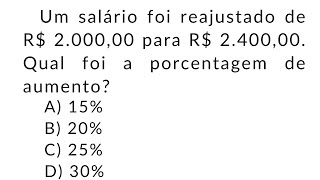 QUESTÃO DE PORCENTAGEM IMPERDÍVEL EM PROVA! PROIBIDO ERRAR #2